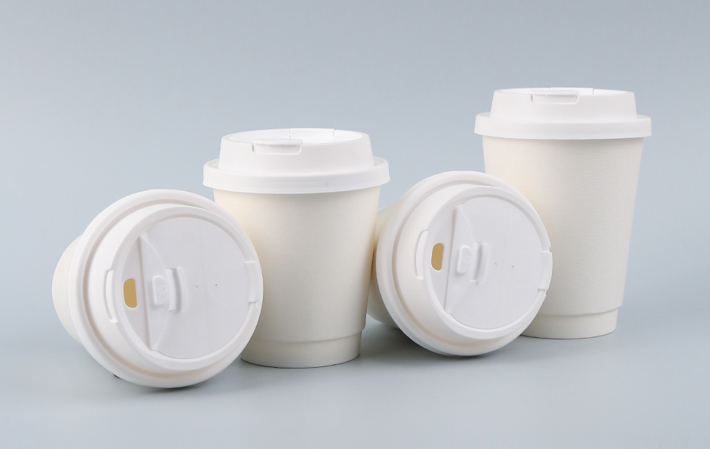 白色双层中空纸杯